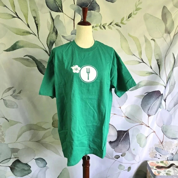 HANES | The Where To Eat Guide Hawaii Unisex Shirt in Green sz XL - Picture 1 of 7